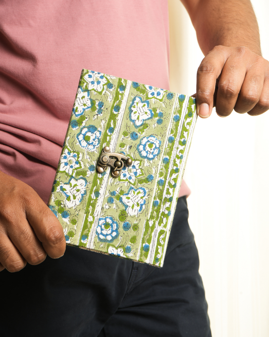 Canvas Bloom Lock Journal | Handmade Paper