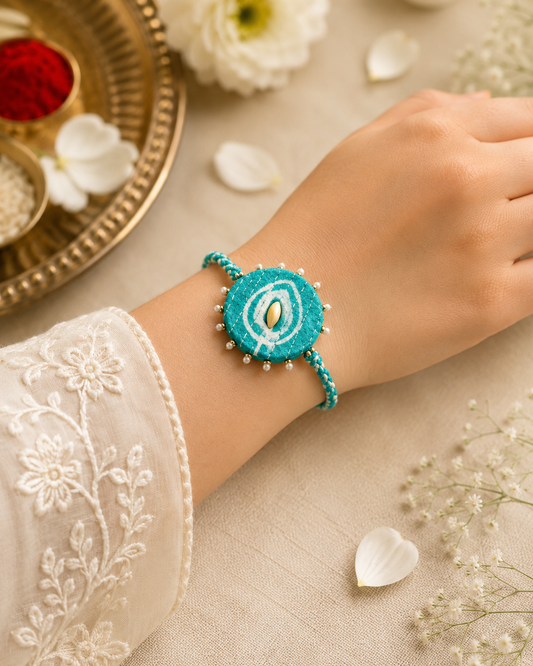 Handloom Harmony – Handmade Plantable Cucumber Seed Rakhi for Sister