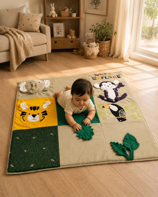 Little Explorer Patchwork Play Mat | Eco-Friendly Activity Mat