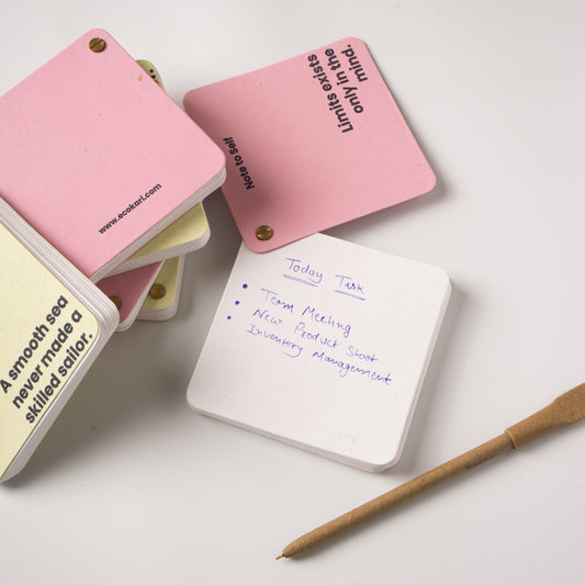 Handmade Paper Flip Notepads | Inspiring Quotes