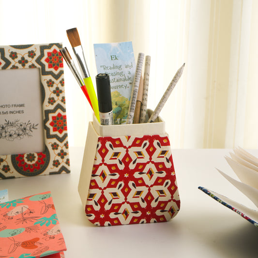 Handmade Paper Pen Stand | Eco-Friendly Desk Organizer