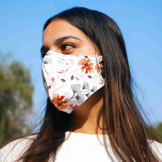 Floral Bamboo Printed Face Mask (Set of 2)