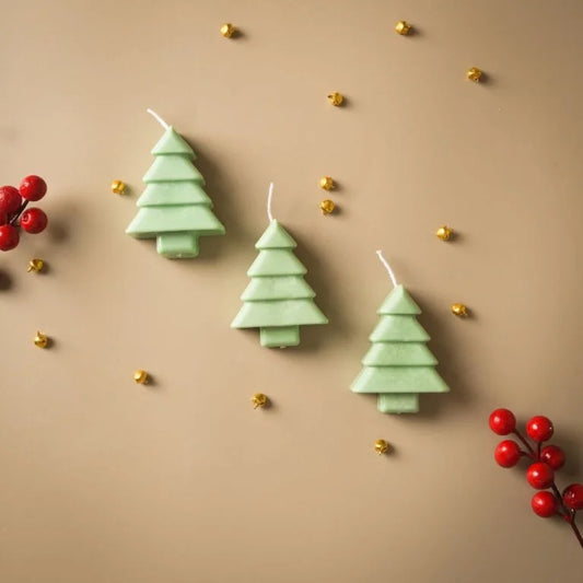 Handmade Christmas Candles Green Tree Set | Corporate Gifts