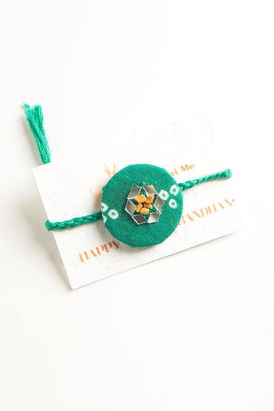 Emerald Harmony Rakhi | Fenugreek Seeds | Eco-Friendly Raksha Bandhan Rakhi