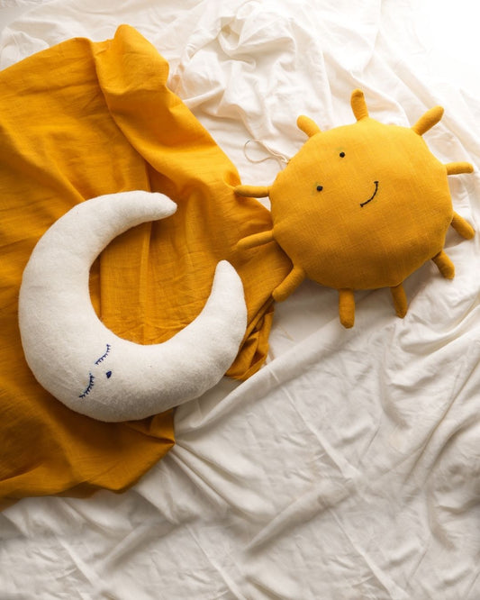 Sunny Moon Snuggle Set Plush Toy Duo | Eco-Friendly Nursery Decor | Sustainable Baby Gift