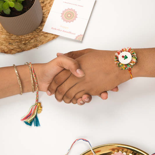 Embellished Bhai - Bhabhi Rakhi and Lumba Set