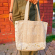 Eco Tote Bag | Beige & White