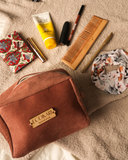 Magenta Voyage Corduroy Travel Pouch