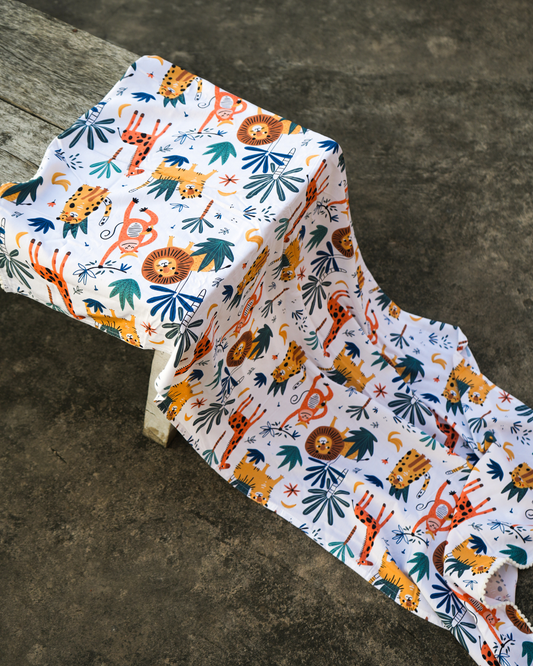 Soothing Jungle Printed Scarves for Women | Bamboo Fabric