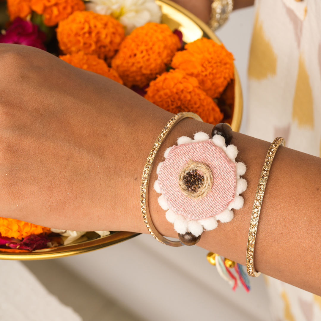Handmade Plantable Bhai-Bhabhi Rakhi Set