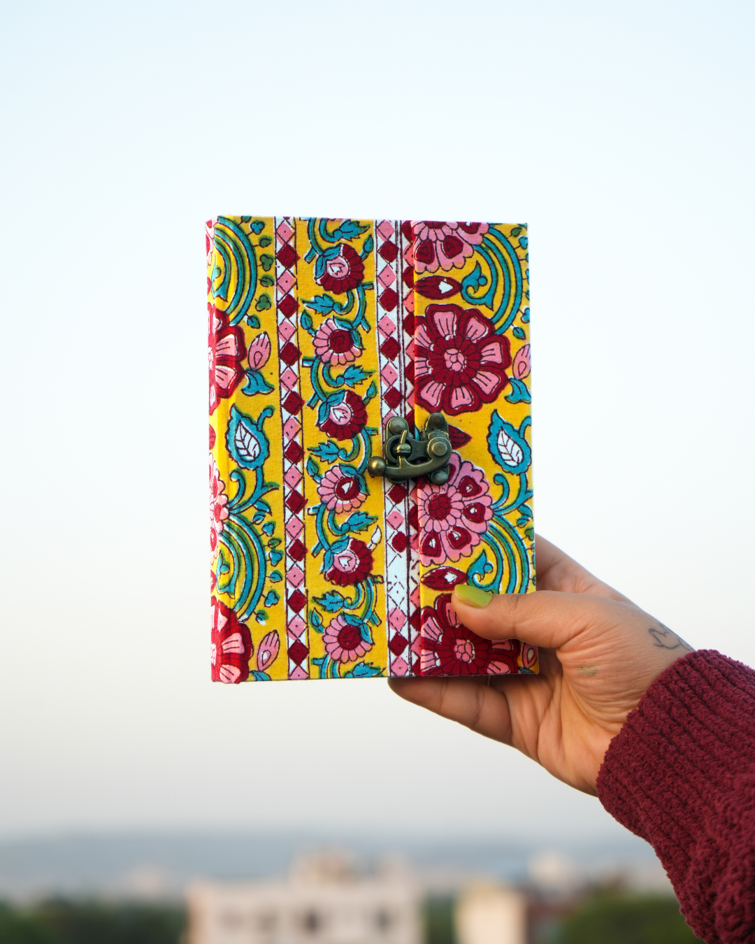 Canvas Bloom Lock Journal | Handmade Paper