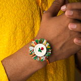 Tricolor Bloom Handmade Plantable Rakhi