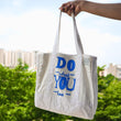 Off-White Hemp Work Tote Bag