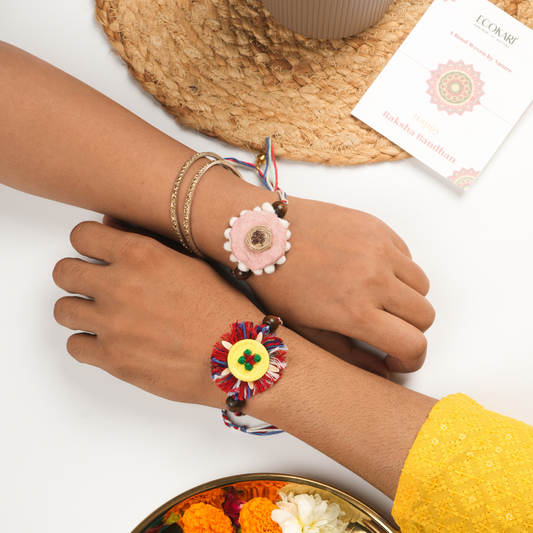 Handmade Plantable Bhai-Bhabhi Rakhi Set