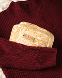 Mustard Maze Hemp Travel Pouch | Block Printed Design