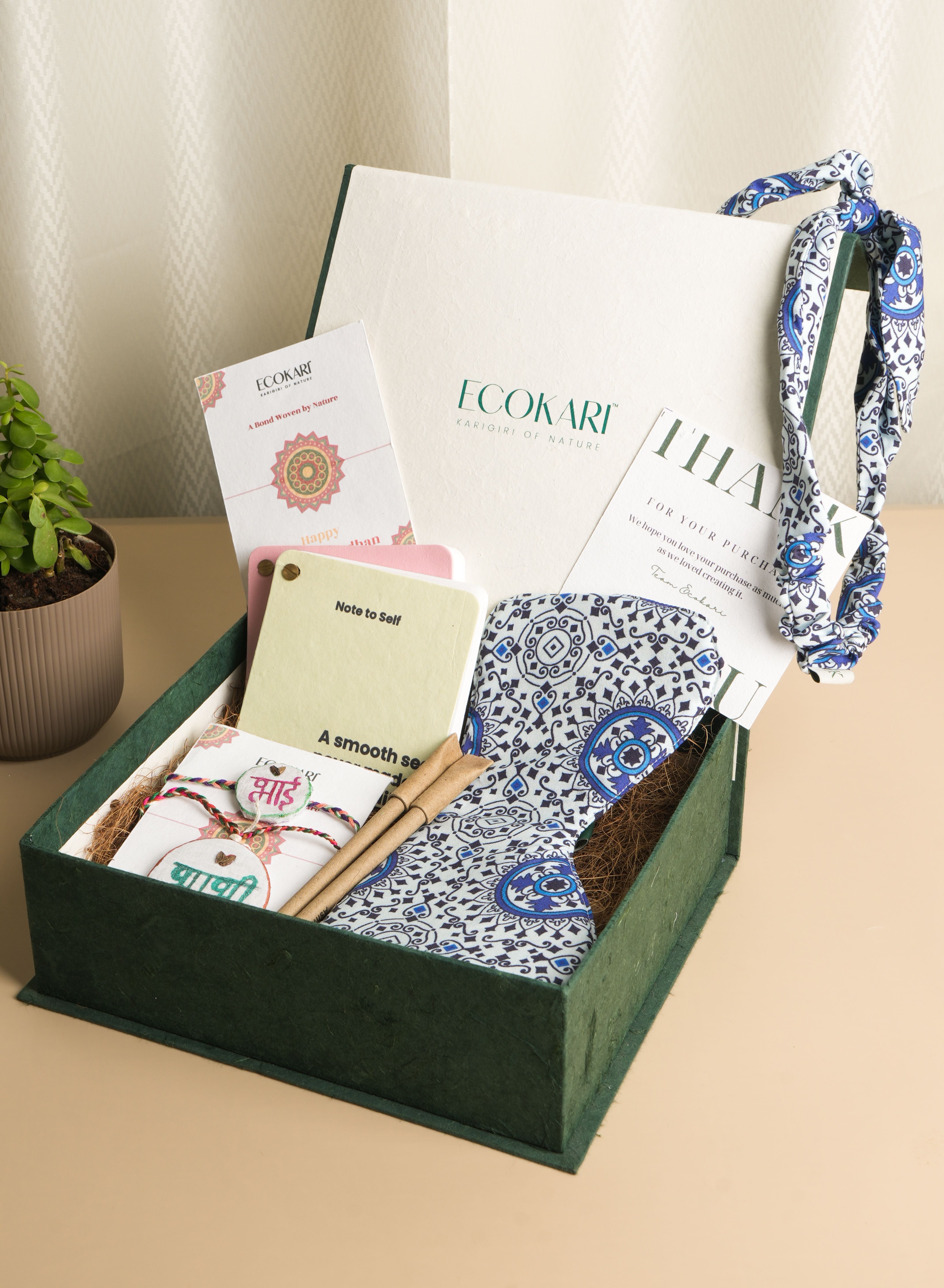 Eco-Friendly Bhai-Bhabhi Rakhi Hamper Gift Set