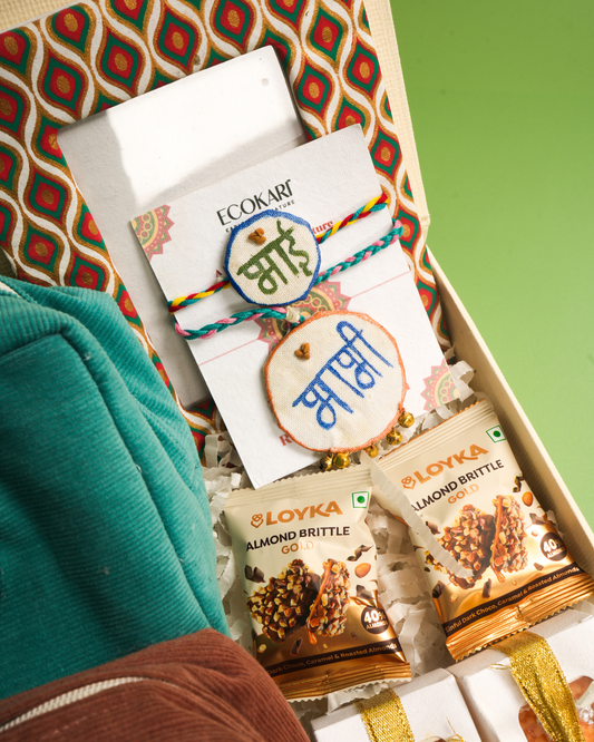 Threads of Togetherness – Premium Bhai-Bhabhi Rakhi Gift Hamper