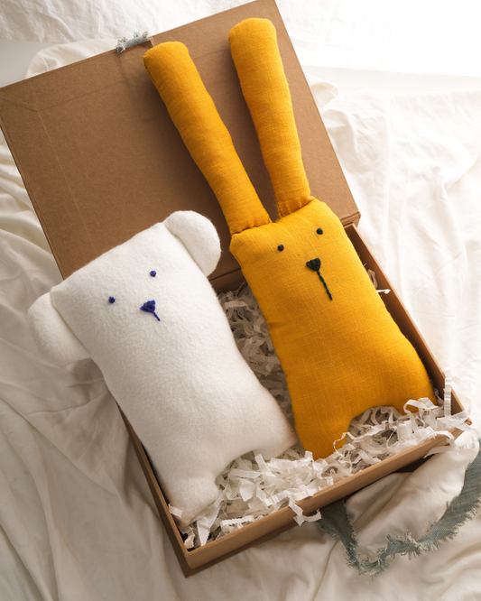 Cuddle Pals Duo Plush Toy Set (Set of 2) | Eco-Friendly Cuddle Toys | Sustainable Baby Gift