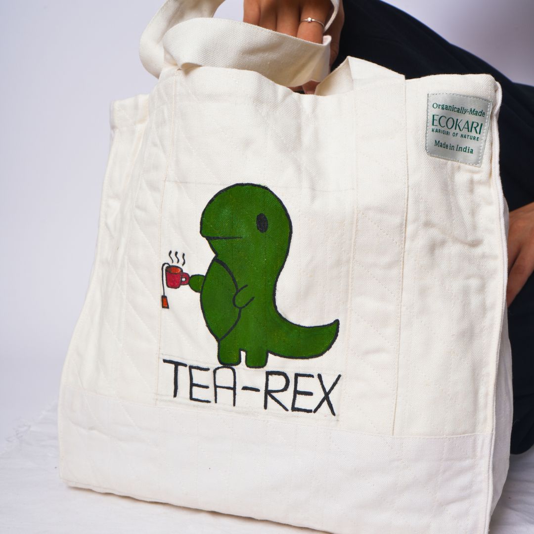 Off-White Hemp Work Tote Bag