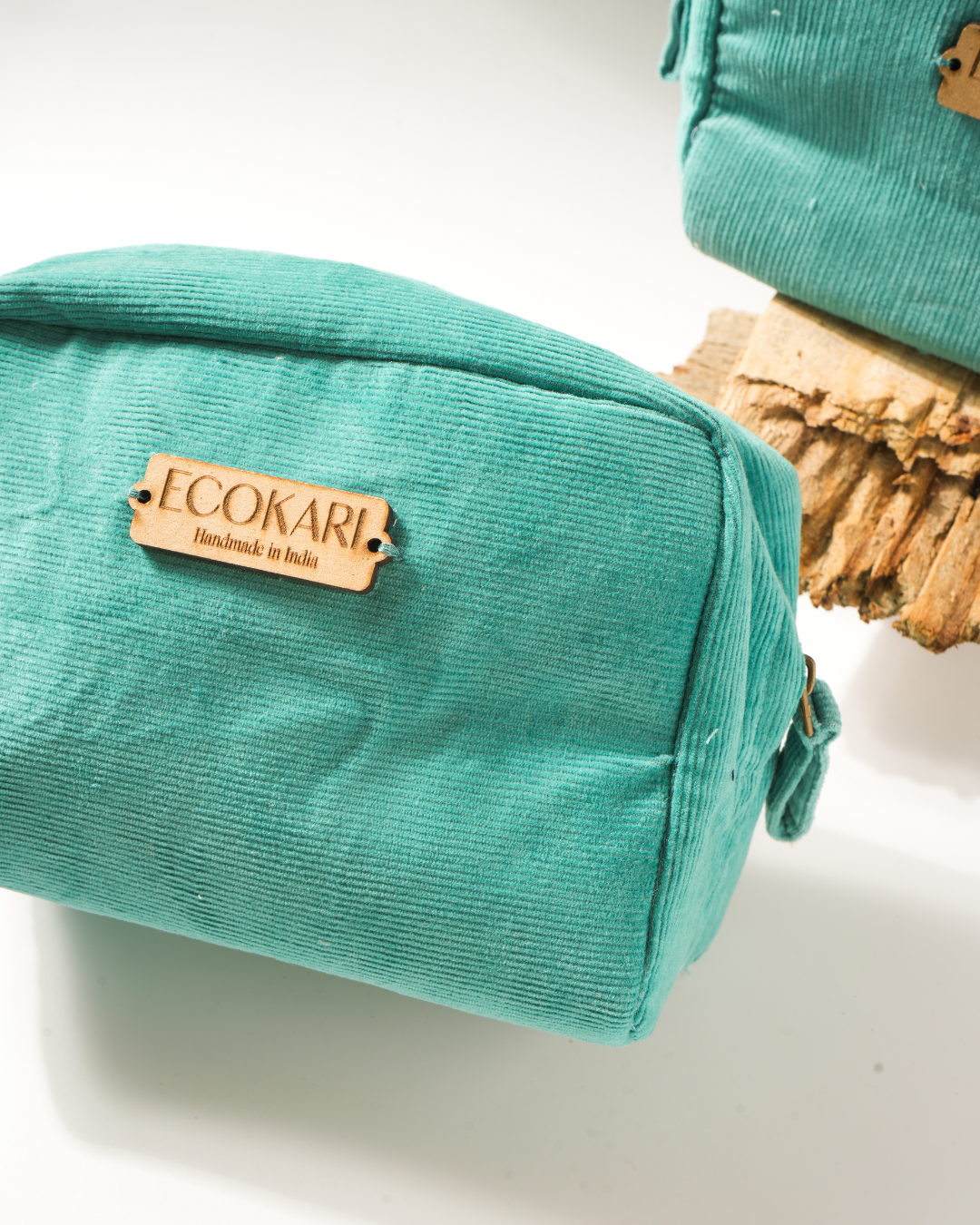 Sea Green Corduroy Accessory Pouches