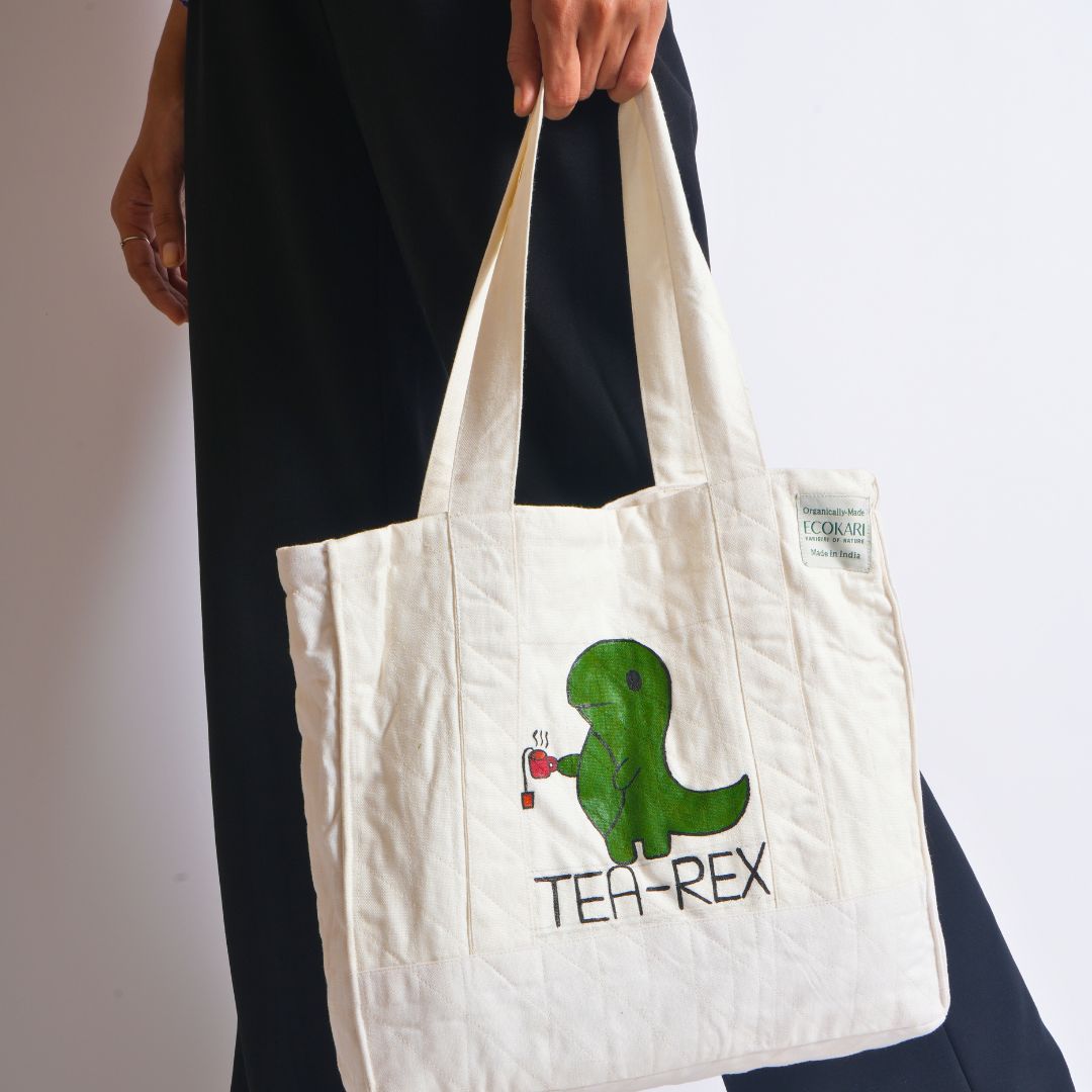 Off-White Hemp Work Tote Bag