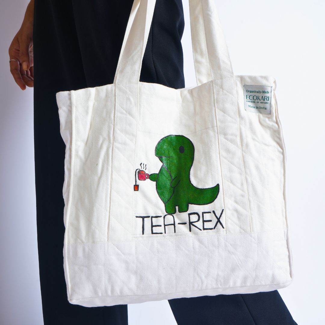 Off-White Hemp Work Tote Bag
