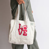 Off-White Hemp Work Tote Bag