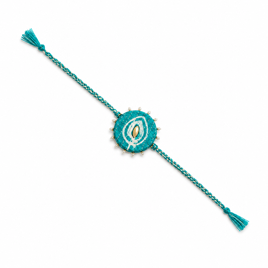 Handloom Harmony – Handmade Plantable Cucumber Seed Rakhi for Sister
