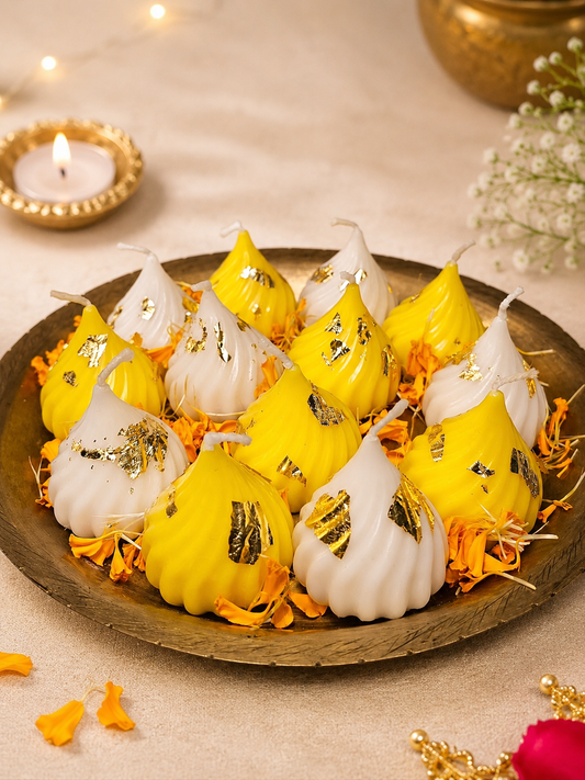 Modak Soy Wax Scented Candles | Festive Diwali Gift | Handmade Candles