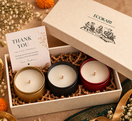 Saanjh – The Festive Candle Trio | Soy Wax Scented Candle Set of 3 | Diwali & Festive Home Décor Gift Set