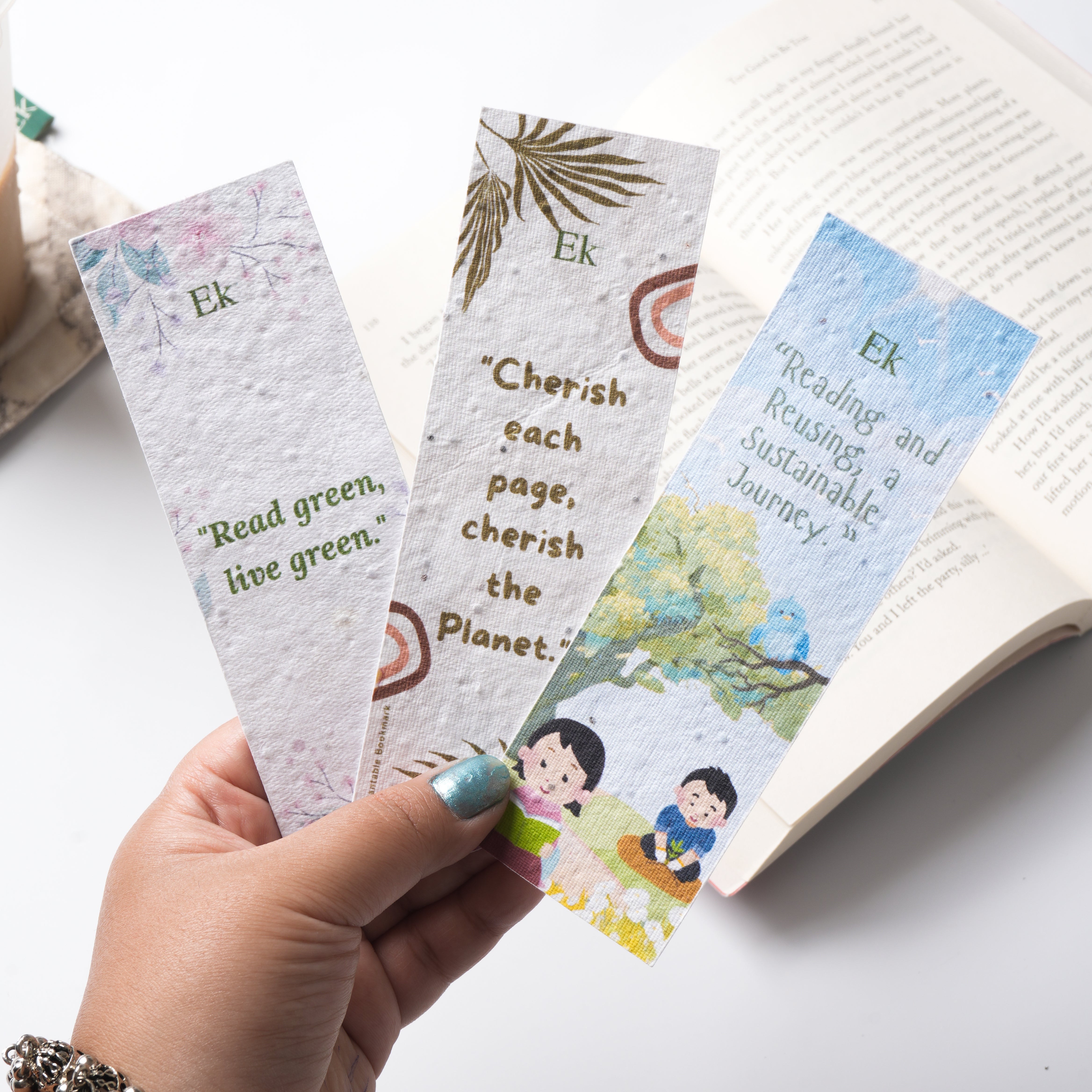 Eco-Sprout Plantable Paper Bookmarks | Set of 3