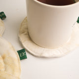 Eco-Printed Hemp Fabric Coasters (Set of 2)