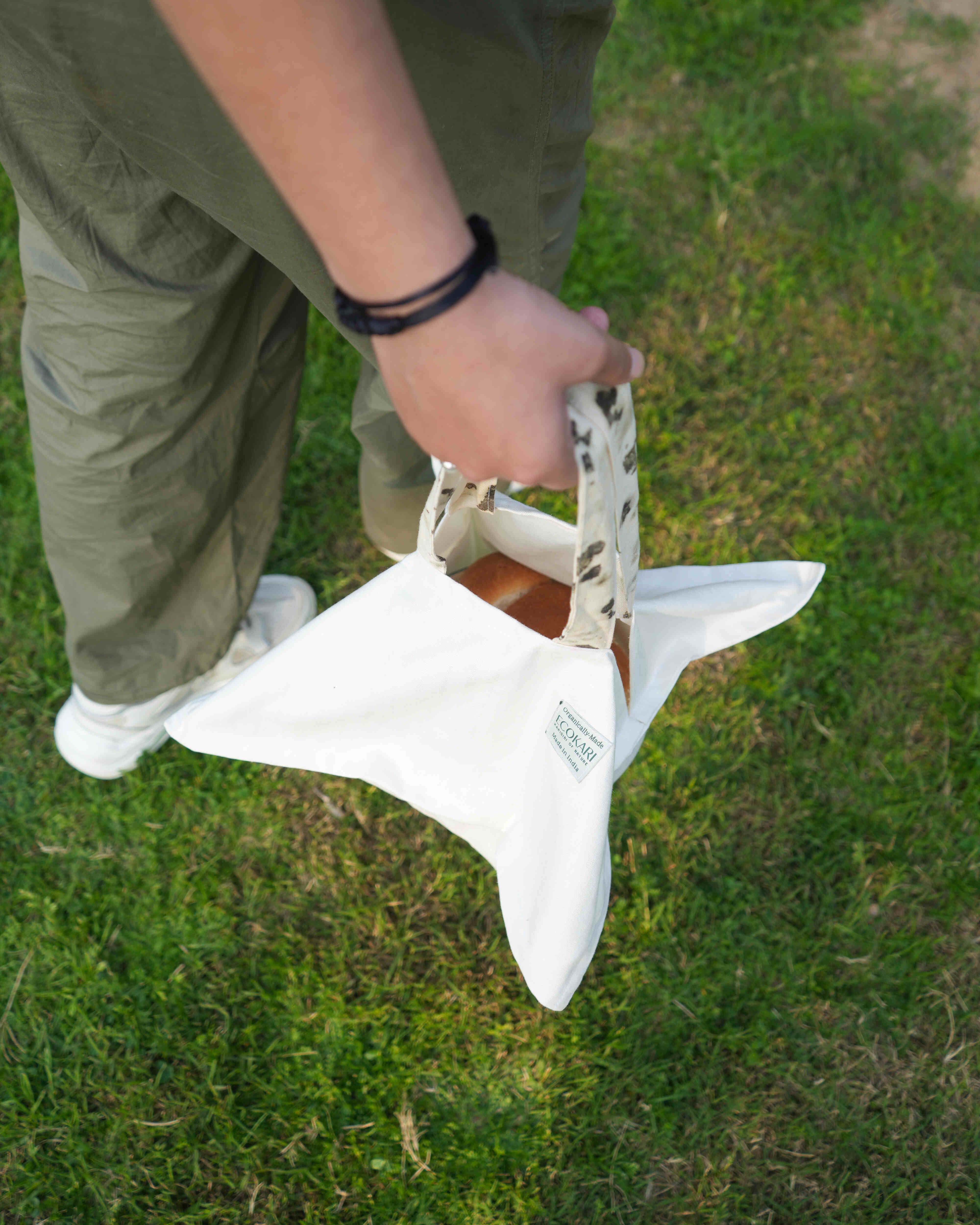 Eco-Printed Carry on Picnic Bag