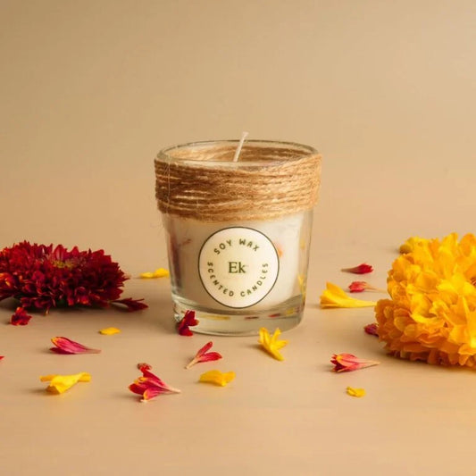 Scented with Natural Flowers Handmade Soy Candles