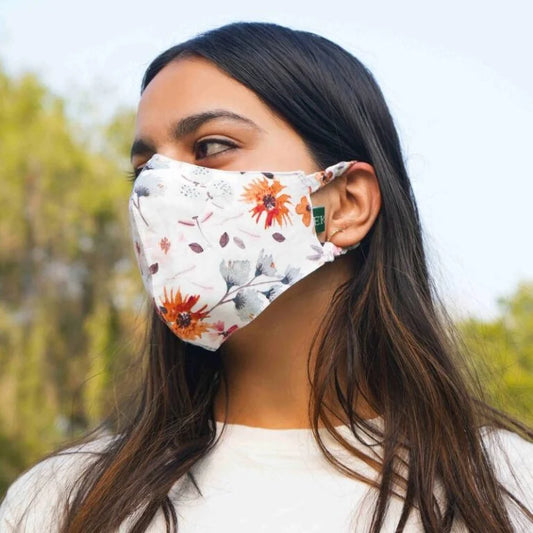 Floral Bamboo Printed Face Mask (Set of 2)