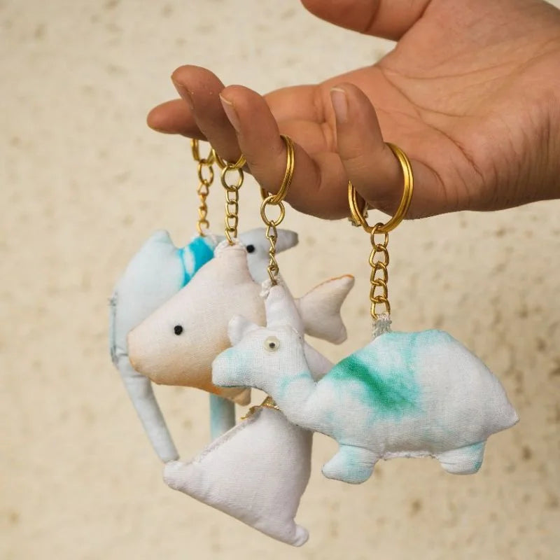 Upcycled Fabric Keychains