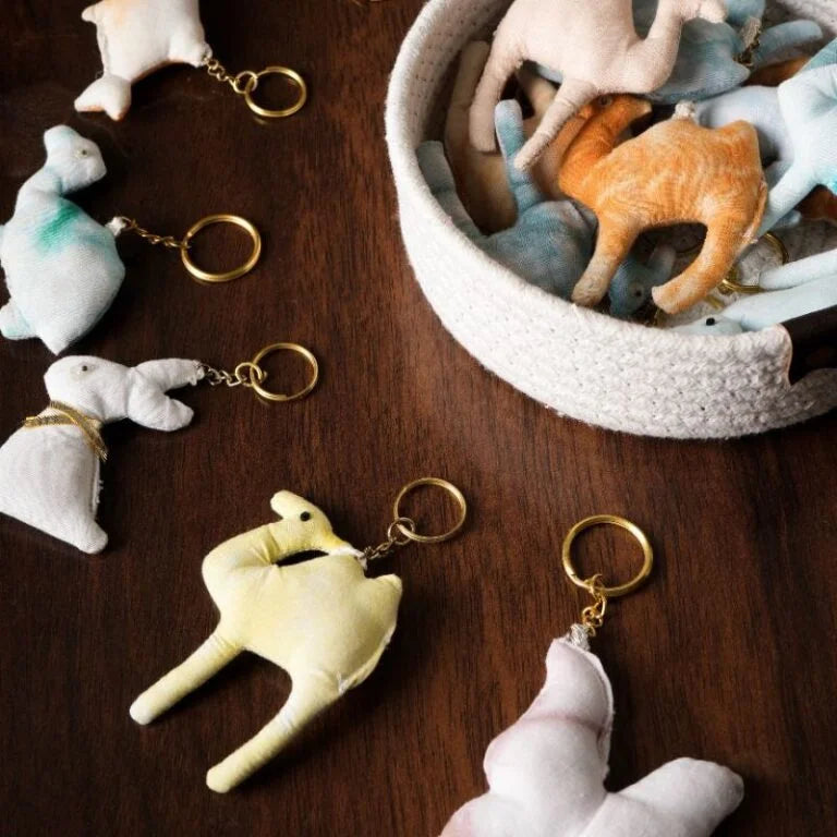 Upcycled Fabric Keychains