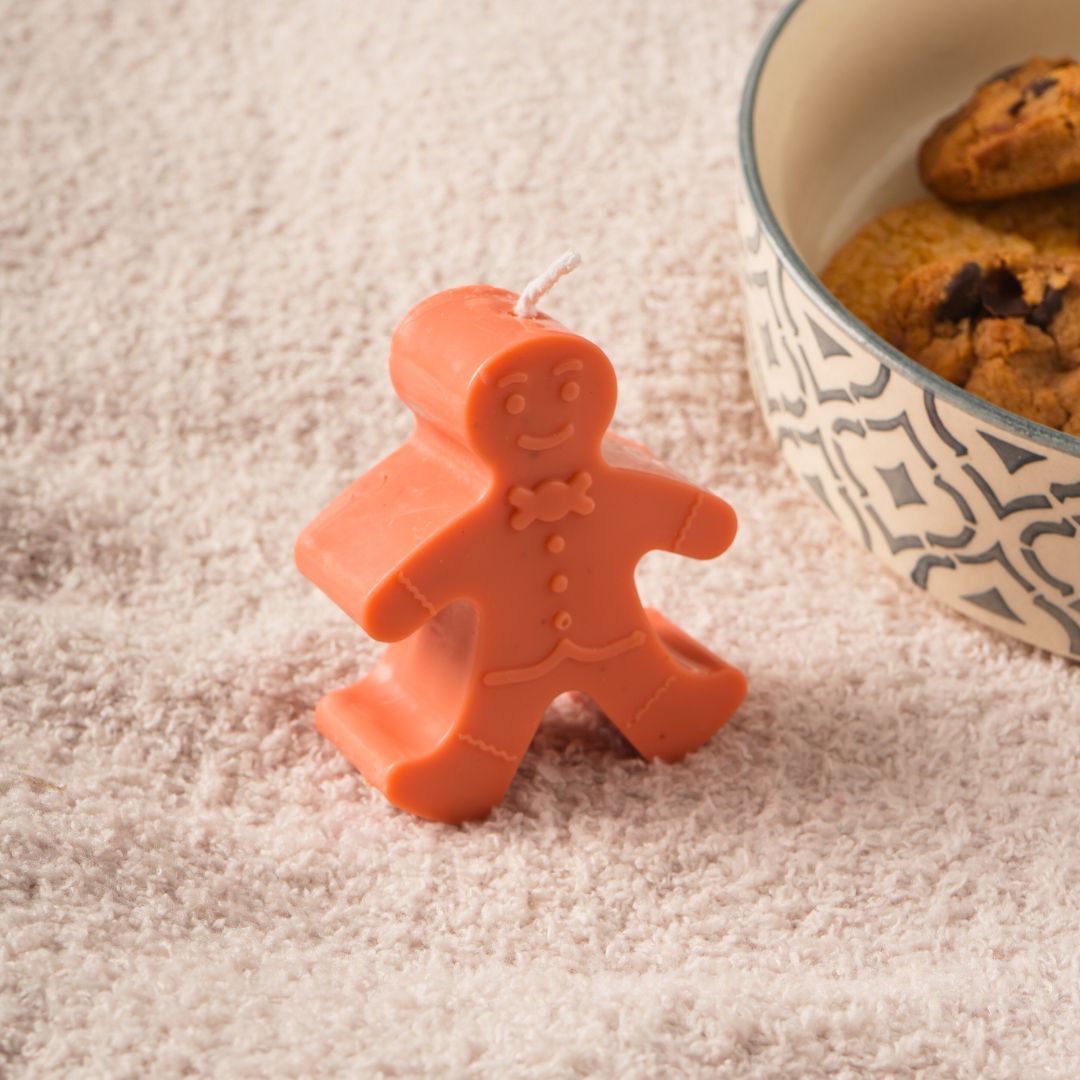 Assorted Gingerbread Man Soy Candles for Christmas