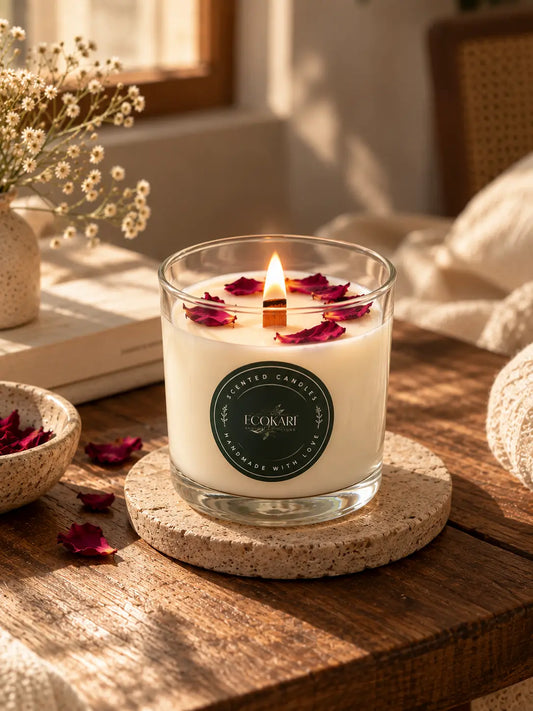 Gulab Glow – Rose Scented Soy Wax Candle
