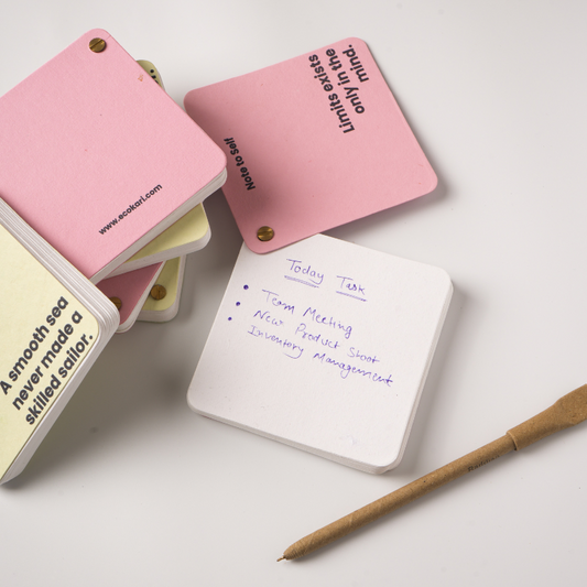 Handmade Paper Flip Notepads | Inspiring Quotes