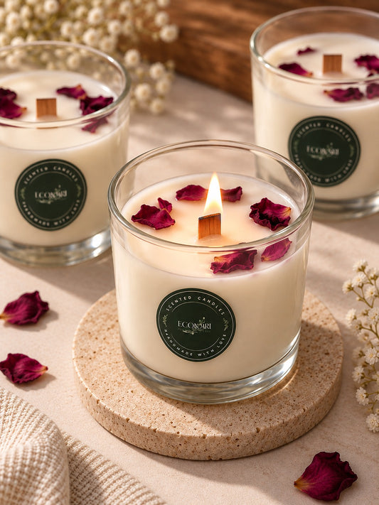 Gulab Glow – Rose Scented Soy Wax Candle