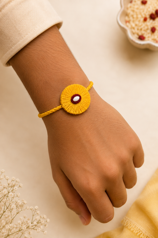 Threads of Nature Rakhi | Handmade Plantable Seed Rakhi for Brother