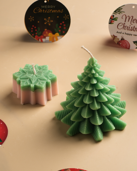 Handmade christmas candle