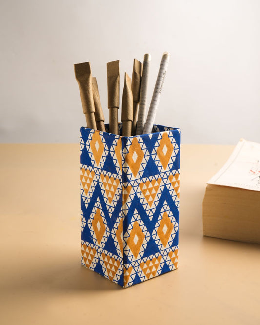 Handmade Paper Pen Stand | Eco-Friendly Desk Organizer