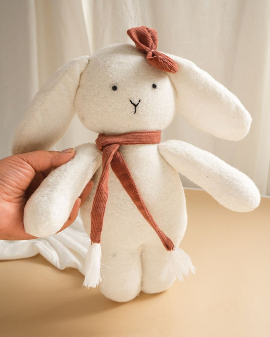 Noori Bunny Handmade Plush Gift Set of 2 | Bamboo Cotton Terry Soft Toy for Baby