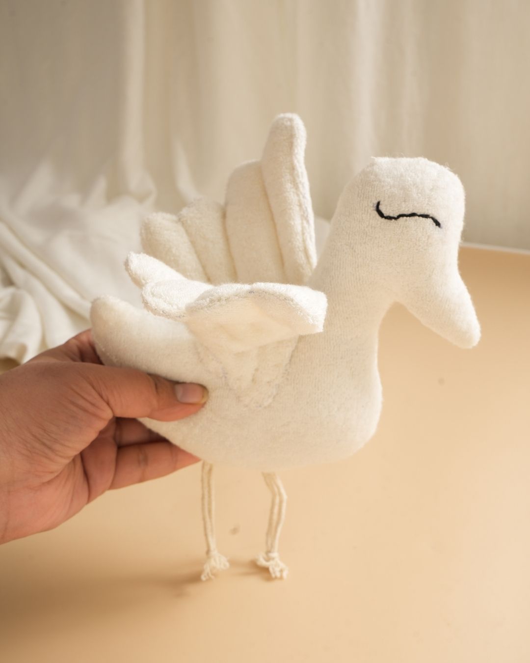 WhisperWing Swan Plush Set | Bamboo Terry Soft Toy | Eco-Friendly